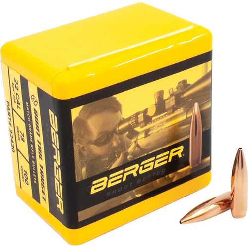 Berger Match Grade Target Bullets .22 Cal .224" 73 BT 100/Box