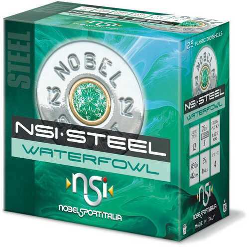 Nobel Sport Steel Waterfowl Shotshells 12 Ga 3" 1-1/4 Oz 1450 Fps #4 25/ct