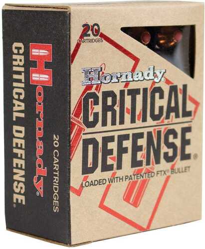 Hornady Critical Defense Handgun Ammo .45 ACP 185 Gr FTX 1000 Fps 20/Box