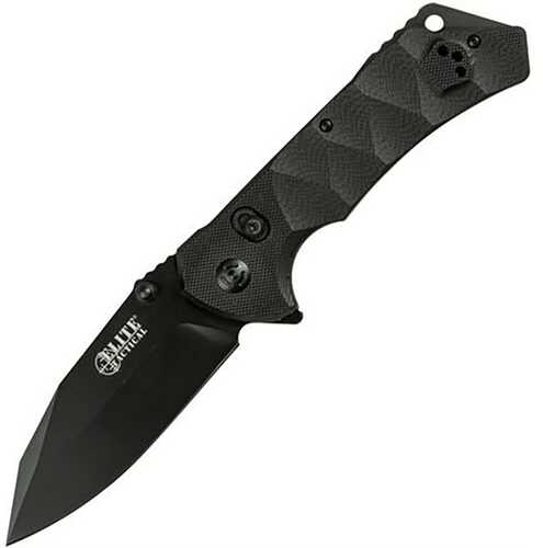 Master Cutlery Elite Tactical Parallax Manual Folding Knife 3 1/2" Blade Black