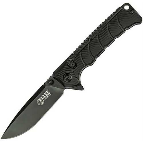 Master Cutlery Elite Tactical Backdraft Folding Knife 3 1/2" Blade Black