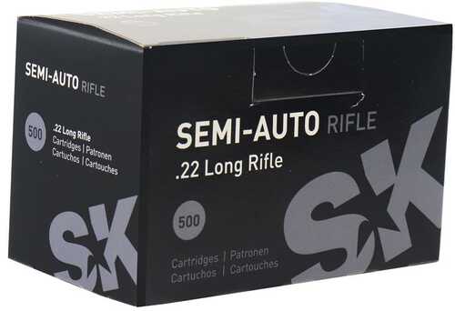 Sk Semi-Auto Rifle Rimfire Ammunition .22 LR 40 Grain Lead Round Nose 1132 Fps 50 Rounds