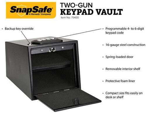 SnapSafe Two-Gun Keypad Vault