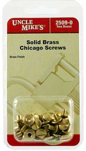 Uncle Mikes Chicago Brass Screws - 24 Pack