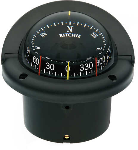 Ritchie HF-743 Helmsman Combidial Compass - Flush Mount - Black