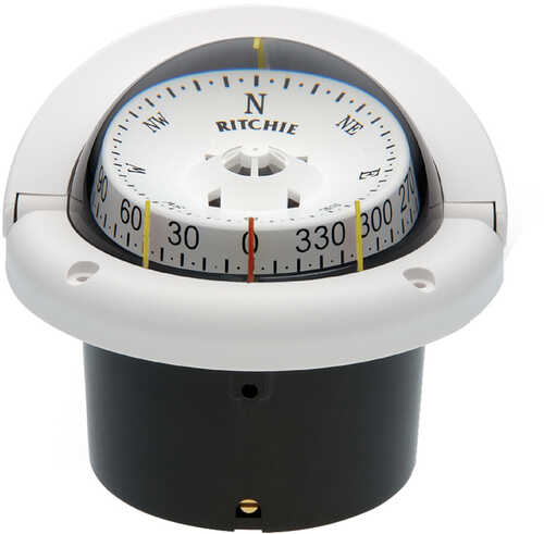 Ritchie HF-743W Helmsman Compass - Flush Mount - White