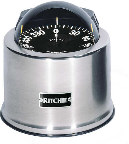 Ritchie SP-5-C GlobeMaster Compass - Pedestal Mount Stainless Steel 12V 5 Degree Card