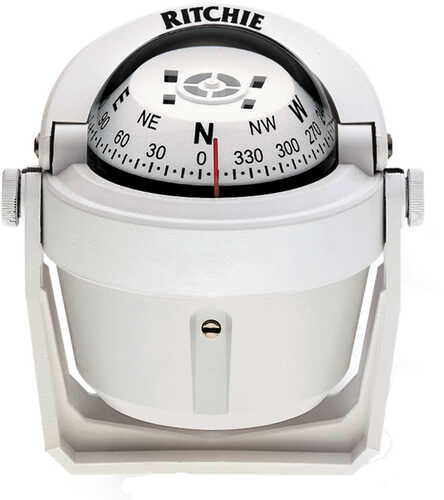 Ritchie B-51W Explorer Compass - Bracket Mount - White