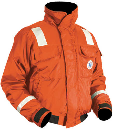 Mustang Classic Flotation Bomber Jacket w/SOLAS Tape - Orange - XL