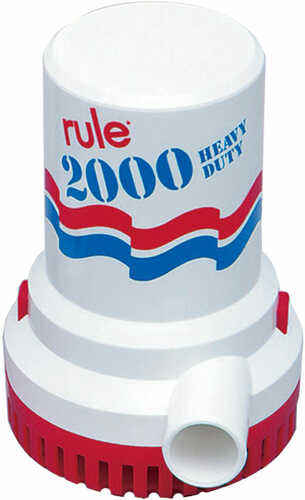 Rule 2000 GPH Non-Automatic Bilge Pump w/6' Leads