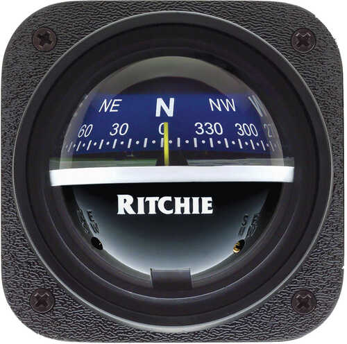 Ritchie V-537B Explorer Compass - Bulkhead Mount - Blue Dial