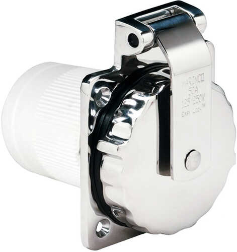 Marinco 6373EL-B 50Amp 125/250V Stainless Steel Inlet