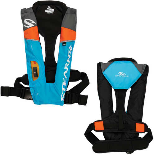 Stearns 1493 A/M - 33g Auto/Manual Inflatable PFD - Blue/Orange/Grey