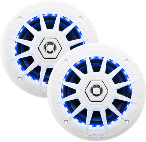 Boss Audio MRGB65 Coaxial Marine 6.5" Speakers w/RGB LED Lights