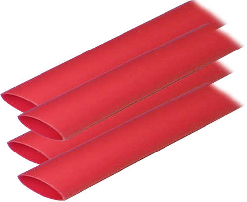 Ancor Adhesive Lined Heat Shrink Tubing (ALT) - 3/4" x 6" - 4-Pack - Red