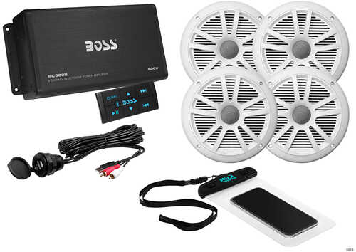 Boss Audio ASK904B.64 4-Channel Bluetooth Amplifier w/4 Speakers