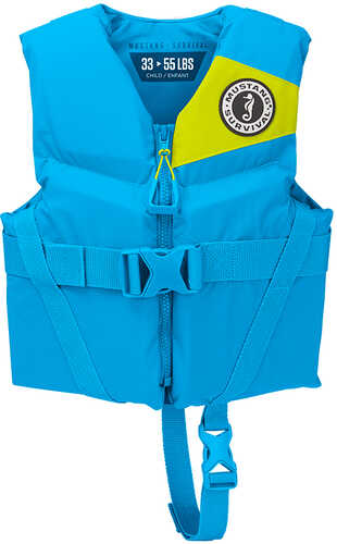 Mustang Rev Child Foam Vest - Azure Blue