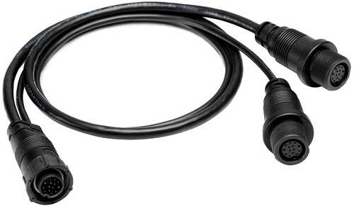 Humminbird 14 M SILR Y - SOLIX&reg;/APEX&reg; Side Imaging &amp; 2D Splitter Dual Image Adapter Cable 30"