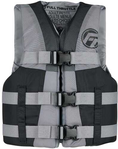 Full Throttle Teen Nylon Life Jacket - Grey/Black