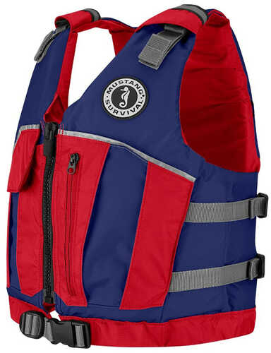 Mustang Youth Reflex Foam Vest - Navy Blue/red