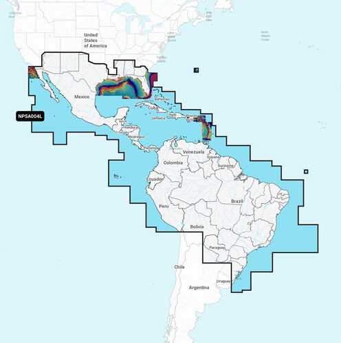 Navionics Platinum+ Npsa004l Mexico, Caribbean To Brazil