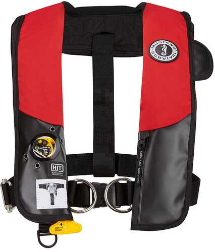 Mustang Hit Hydrostatic Inflatable Pfd With Harness - Red/black