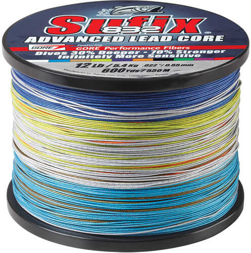 Sufix 832 Advanced Lead Core - 12lb - 10-color Metered - 600 Yds