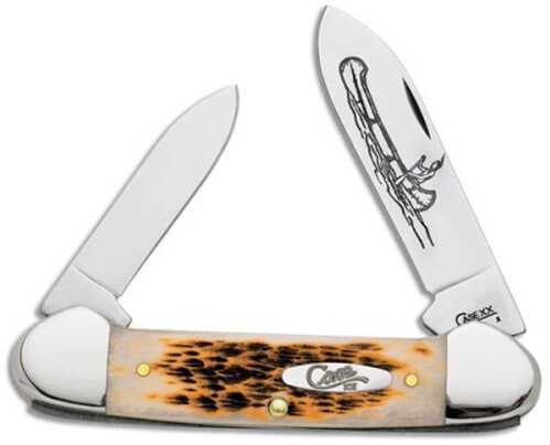 Case Canoe 2Bl 35/8" Amber Bone