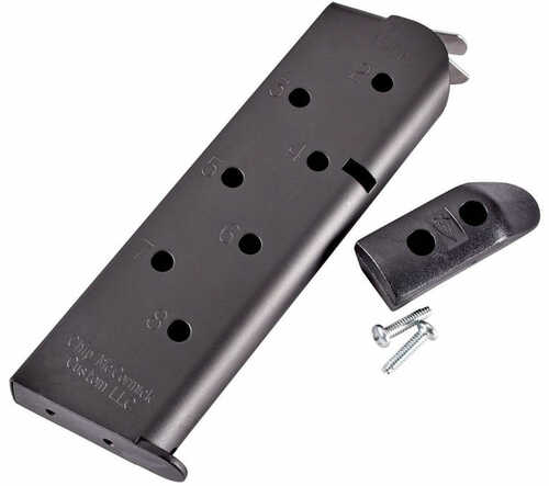 Chip McCormick Custom Full-Size MTC GRd 45ACP 8Rd Blk Pad Mag