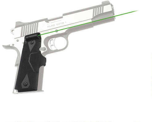 Crimson Trace Lg401g Lasergrips Green 1911 Grip Black