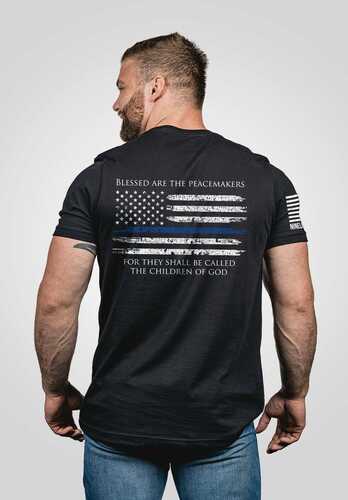 Nine Line Apparel Thin Blue Line-tshirt Black Xl