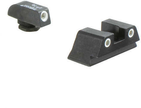 Trijicon 600777 Bright & Tough Night Sights Fits Glock 42/43 Tritium Green w/White Outline Front