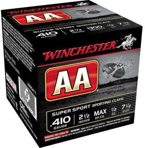 410 Gauge 2-1/2" Lead 7-1/2  1/2 oz 25 Rounds Winchester Shotgun Ammunition