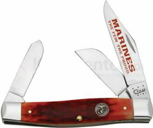 Case USMC Large Stockman 4.25" Red Bone