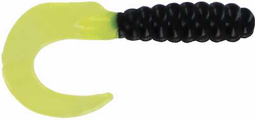 BB 2" CURL TAIL GRUB BLK/CHRT 10PK