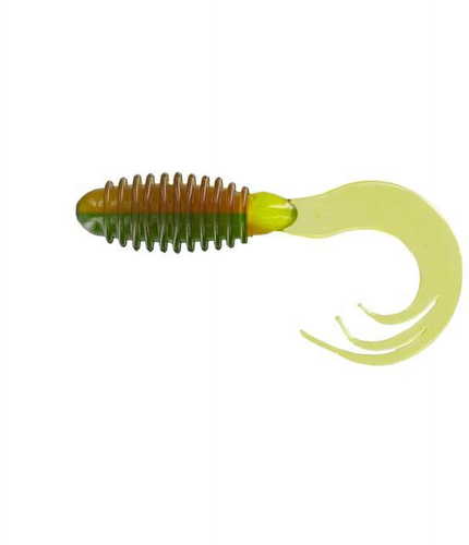 Big Bite Baits 2 in. Ring Triple Tip Grub Grub Green Weenie Fishing Lure 10 Pack Model: Rttg228