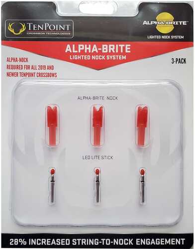 Ten Point Alpha Brite Lighted Nock Kit .297 Red 3 pk.