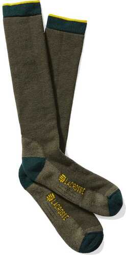 Lacrosse Men's Merino Midweight Socks Over Calf Green Large Model: 913323-L