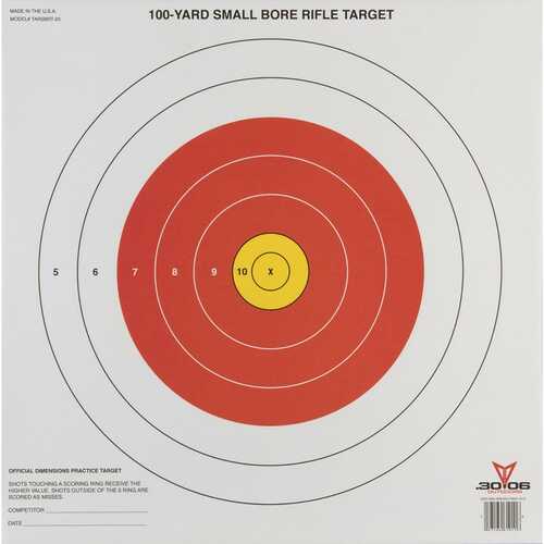 3006 Small Bore Rifle Target 20 pk.