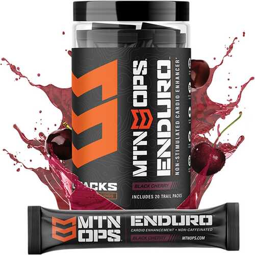 MTN OPS Enduro Cardio Enhancement Black Cherry Trail Packs 20 ct