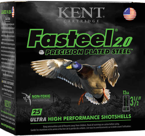 Kent Fasteel 2.0 Precision Plated Steel Load 12 ga. 3.5 in. 1 3/8 oz. BB Shot 25 rd. Model: K1235FS40-BB