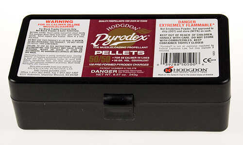 Hodgdon Pydrodex Pellets .50 cal. 50 gr. 100 pk. HAZMAT Model: P5050(HODGON)