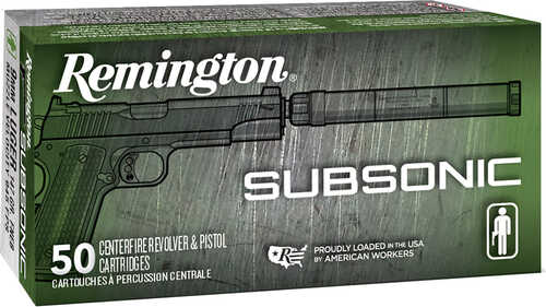 Remington Subsonic Handgun Ammo 9mm 147 gr. FNEB 50 rd. Model: 28435