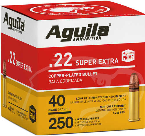 Aguila Standard High Velocity Rimfire Ammo 22 LR. 40 gr. HV SP 250 rd. Model: 1B221100