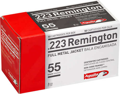 Aguila Rifle Ammo 223 Rem. 55 gr. FMJ 50 rd. Model: 1E223110