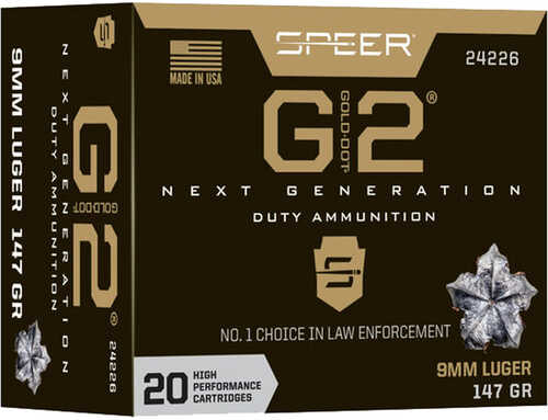 9mm Luger 147 Grain Gold Dot Hollow Point 20 Rounds Speer Ammunition