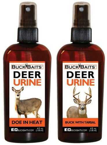 Buck Baits Combo 4 oz. ea. Doe in Heat - with Tarsal Model: BBDU4DIHBUWT