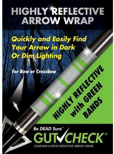 Gut Check Highly Reflective Arrow Wraps Green 6 pk. Model: GCR3001