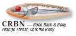 L&S Mirrolure She Dog 1/2 4In Chrome/Bone Orange Throat Md#: 83Mr-CRBN