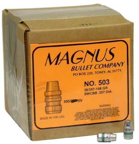 Magnus 38/357 Caliber .357 Diameter 158 Grain Semi Wad Cutter Bevel Base 500 Count